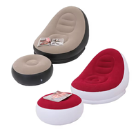 Canapé gonflable d'extérieur confortable en gros pour salon, fauteuil gonflable, ensemble de canapé gonflable avec repose-pieds