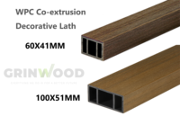 WPC Wood Composite Timber Tube Teak Wood Logs Timber for Outdoor Sun Shading