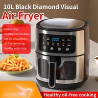 Friteuse à air intelligente pour usage domestique, grande capacité, multifonctionnelle, avec fenêtre de visualisation, sans besoin de retourner les aliments, idéale pour les fêtes à la maison