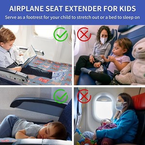 Estensore Portatile Pieghevole per Sedile <span class=keywords><strong>Aereo</strong></span> con Poggiapiedi per Bambini 2-4 Anni, Letto per Bambini in Poliestere - Product Image 5