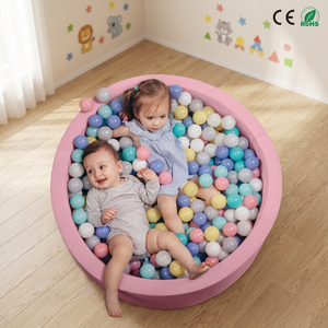 Kids Soft Foam Round <strong>Ball</strong> <strong>Pit</strong> Pool <strong>Pink</strong> Colorful Ocean <strong>Balls</strong> Indoor Playroom Playground Fun - Product Image 1