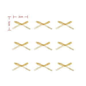 Décoration de Noël, nœud en forme d'oignon, décoration de gâteau, emballage de bouquet, attache pour emballage, emballage de boîte cadeau <span class=keywords><strong>robot</strong></span>, 0,3 cm, 100 pièces - Product Image 5