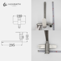 Robinet de cuisine en acier inoxydable brossé 304, eau froide et chaude, à poser sur plan, avec valve en céramique et bec flexible long