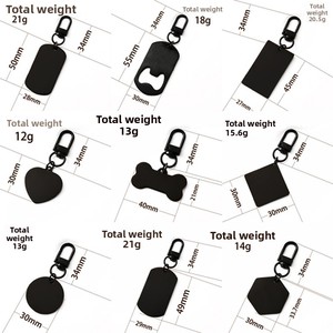Vente en gros OEM/ODM de supports vierges pour porte-clés en métal, porte-clés en acier inoxydable multi-formes, porte-étiquettes pour animaux de compagnie, cadeaux promotionnels de fêtes - Product Image 2