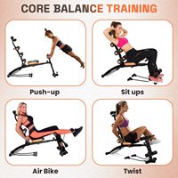 Appareil de fitness pliable mécanique 6-en-1 pour abdominaux, renforcement du tronc et amincissement de la taille, idéal pour la maison et la salle de sport, vente directe usine, OEM