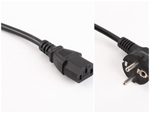 Cables de alimentación de tres enchufes estándar europeo de CA baratos y de alta calidad Cables de extensión para impresora de <span class=keywords><strong>monitor</strong></span> de electrodomésticos de computadora - Product Image 5