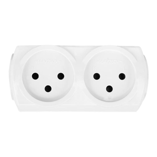 Israel Type 2 Outlets Power Socket Security Protection Electric  Socket With Copper Plug Power Adapter