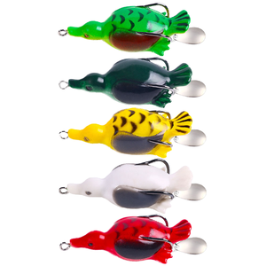 Señuelo <span class=keywords><strong>de</strong></span> pesca en forma <span class=keywords><strong>de</strong></span> pato suave <span class=keywords><strong>de</strong></span> agua superior <span class=keywords><strong>de</strong></span> 12,6G, simulación <span class=keywords><strong>de</strong></span> ojo 3D, cebos artificiales flotantes <span class=keywords><strong>para</strong></span> lubina, plástico, Metal impreso - Product Image 4