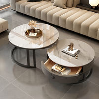 Ensemble de tables basses pliantes en pierre de luxe léger, durables, faciles à nettoyer, design peu encombrant, prix de gros