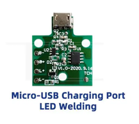 Circuit imprimé pour lampe de bureau USB-C monochrome avec variateur tactile et interrupteur marche/arrêt pour lampes de cadre photo DIY en hêtre