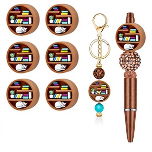 Cross-border Best-selling New Product <b>Silicone</b> Creative Beaded Round Shape Bookshelf Dongguan Factory Wholesale Loose <b>Beads</b> - Product Image 3