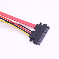 Precios de fábrica 22Pin SATA macho a hembra Cable de 7 + 15 Pin Serial ATA SATA de datos de Combo Cable de extensión convertidor de conector