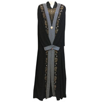 Nouveau Style à manches longues Abaya Robe musulmane couleur unie vêtements de prière Robe islamique diamant caftan marocain
