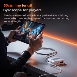 Adaptateur audio Plextone 5 en 1 GS5 PD 60W, adaptateur de jeu à charge rapide, port USB type C vers adaptateur 3,5 mm, adaptateur de jeu pour iPad - Product Image 4