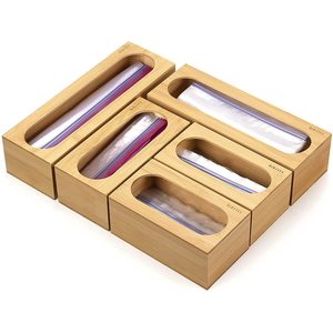 Customized cross-border bamboo <b>storage</b> <b>boxes</b>, food <b>storage</b> bags, <b>storage</b> racks, 5-piece bamboo <b>kitchen</b> drawer bags and <b>storage</b> - Product Image 1