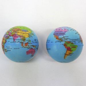 Pelota Antiestrés de Espuma de PU con Logotipo Personalizado, Juguete Deportivo con Diseño de Globo Terráqueo - Product Image 2