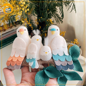Cintre en bois personnalisé pour bébé, jouet pour berceau, <span class=keywords><strong>mobile</strong></span> en feutre, jouets mobiles pour bébé, série herbe et forêt - Product Image 2
