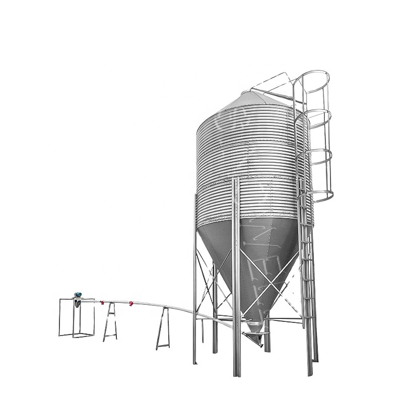 Silo di stoccaggio dell'alimentazione animale del metallo del grano dotato di foro del bullone da vendere Silo di mangime zincato torre dell'attrezzatura di stoccaggio dell'allevamento di pollame