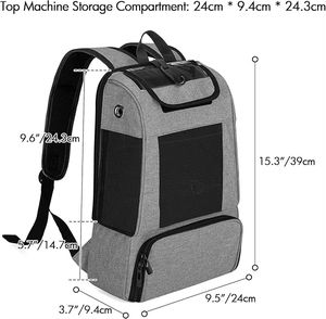 Mochila Unisex Portátil de Malla Gris, Paneles de Poliéster Impermeables, con Cordón, Transpirable, para Viajes, Capacidad de 20-35L - Product Image 4