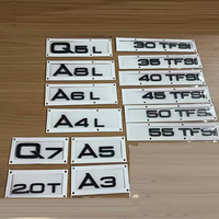 Autocollant de logo de coffre arrière de voiture 3D ABS 2.0/3.0/4.0 30-60 TFSI TDI V6T 2.0T A1-A8 Q2-Q7 Garantie 1 an