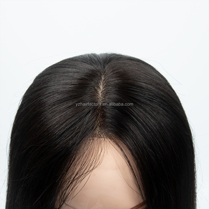 Nuevo diseño de base de piel, 100% cabello Remy virgen europeo ruso, topper de cabello humano con encaje HD y línea de cabello pre-arrancada, postizos para mujer - Product Image 5