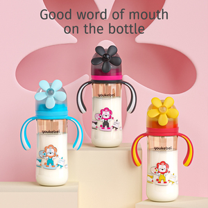 Gel de silice sans BPA bébé sevrage tasse à bec avec motif de dessin animé large protège-bouche à débit variable et transition facile 0-12 mois - Product Image 6