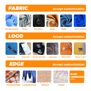 Toalla Deportiva Personalizada con Logotipo Bordado, Super Absorbente, de Microfibra, para Gimnasio y Fitness, con Bolsillo con Cremallera - Product Image 4