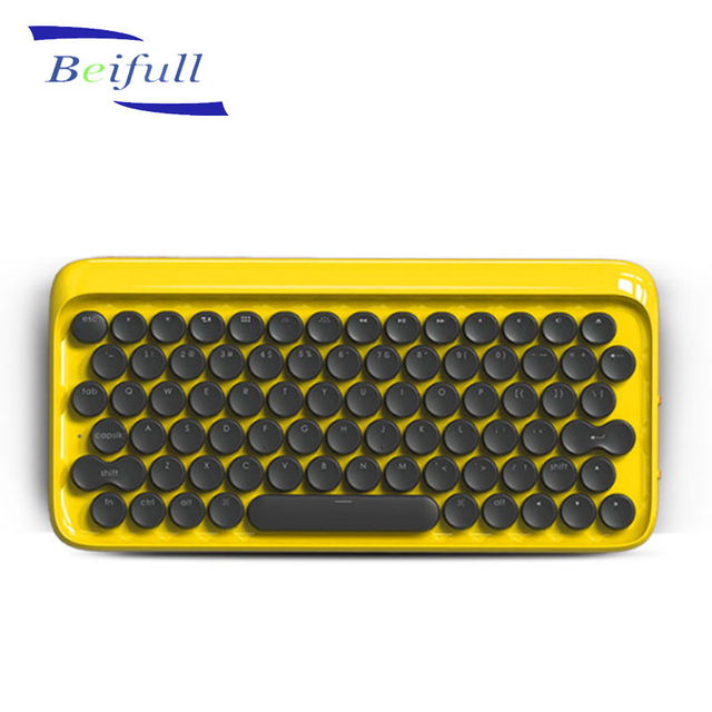 Retro Style 78 Keys Wireless Backlit Mechanical Keyboard for Phone ipad Tablet MAC