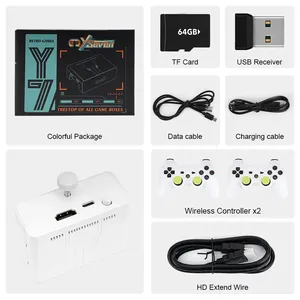 Console per Videogiochi Arcade Retrò Y7 per <span class=keywords><strong>TV</strong></span> 4K Ultra HD 3D con Game Stick da 64GB e Doppio Controller Wireless 2.4G - Product Image 2