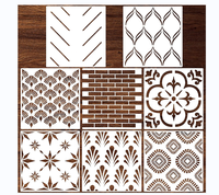 Nouveaux modèles de pochoirs en plastique réutilisables, pochoirs de dessin mandala, pochoirs de peinture pour murs et sols