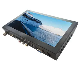 תעשייתי 8 אינץ LCD צג 1280X720 IPS תצוגה מלאה תצוגת מסך בהירות גבוהה 850cd/m2 עם VGA/AV/BNC/HD MI/USB נגן