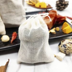 Bolsas de Muselina con Cordón para Tés y Especias, Bolsitas de Algodón de 6x8cm para Hierbas, Té de Hojas Sueltas, Condimentos, Reutilizables, Aptas para Alimentos, Reciclables - Product Image 4