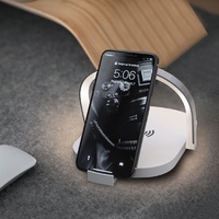 Chargeur sans fil multifonction trois-en-un avec veilleuse et support pour téléphone portable, cadeau promotionnel pour le bureau