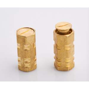 Ancrages de couverture de piscine en laiton Swimcare Streamline, corps hexagonal de 1,59 po de longueur, ressort de 0,72 po inclus, pour utilisation en piscine - Product Image 2