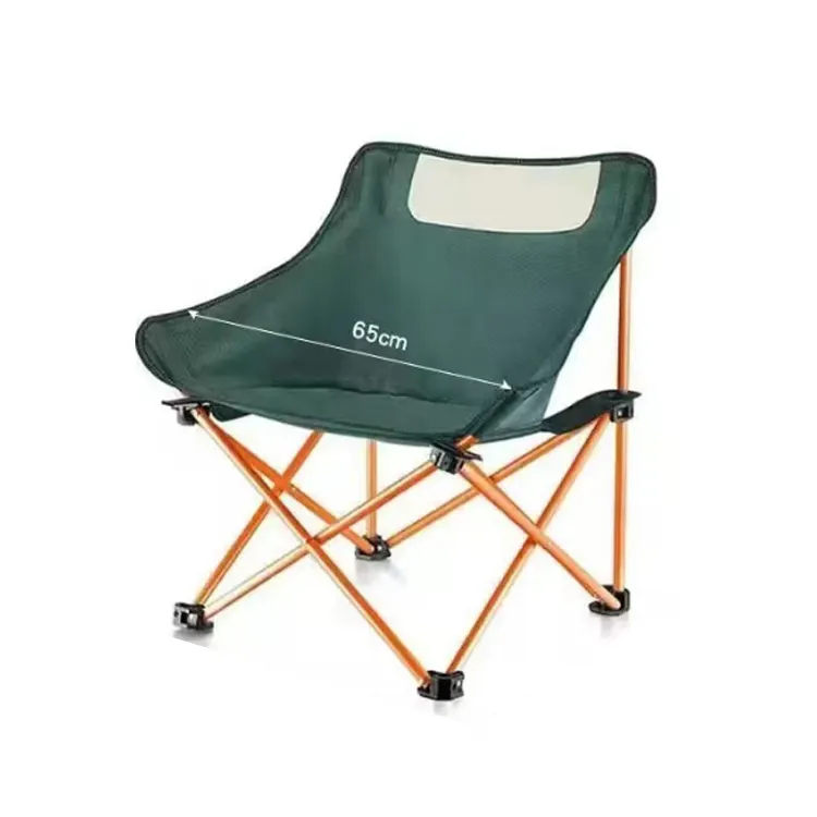 Yeni tasarım taşınabilir özel Logo plaj ay sandalye katlanır taşınabilir hafif kamp sandalyesi