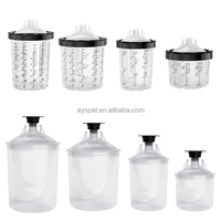 Kit complet de gobelet de mélange de peinture de 600 ml, pot de pistolet à peinture jetable