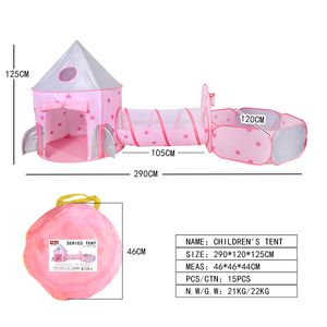 Tente tunnel de jeu pour enfants garçon fille étoile dinosaure, piscine à balles océan, jeu de <span class=keywords><strong>camping</strong></span> en plein air pour bébé, tente yurte pop-up avec aile - Product Image 3