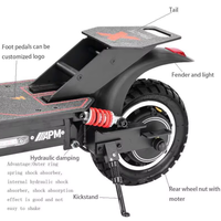 Trottinette électrique tout-terrain à trois roues de 10 pouces, accélération à double moteur, pliable, étanche, autonomie de 60 km, capacité de 150 kg, 500 W, 50 km/h