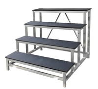 2-5 étapes ou escalier d'étape de taille ajustée par aluminium pour des événements d'intérieur et extérieurs