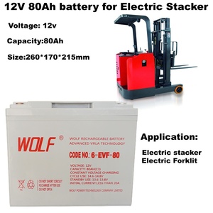 6 EVF 80 VRLA AGM Deep Cycle 12V 80AH <strong>Rechargeable</strong> Sealed <strong>Lead</strong> <strong>Acid</strong> <strong>Battery</strong> for Electric Stacker 6 EVF 80 VRLA <strong>Lead</strong> <strong>Acid</strong> <strong>Battery</strong> - Product Image 2