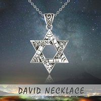 Collier pendentif étoile à six branches hexagramme en argent sterling 925, bijoux fins