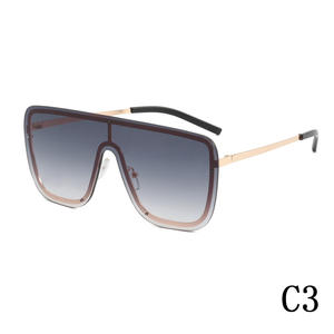 Lunettes de <span class=keywords><strong>soleil</strong></span> tendance pour couple, monture large, style unique, tendance des influenceurs, pour homme et femme - Product Image 4