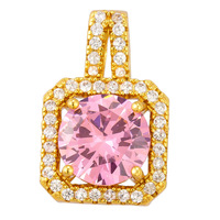 HD0178 Meilleure vente pendentif haut de gamme en or avec cœur lune lapin zircon en forme de coquille fleur fruit design en laiton durable