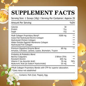 โรงงานผู้ผลิต OEM ผงคอลลาเจนหลายชนิด บำรุงผม ผิว เล็บ ช่วยเพิ่มประสิทธิภาพการย่อยอาหาร บำรุงข้อต่อและกระดูกให้แข็งแรง - Product Image 2