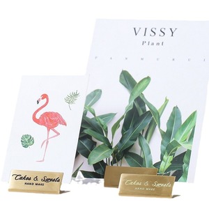 Porte-cartes photo en laiton, 4cm x 2.3cm x 1.6cm, support d'affichage vertical pour notes, cartes postales, cadeau de noël - Product Image 4