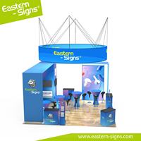 Stand d'exposition portable 20x20 facile à installer avec bannière suspendue pour salon professionnel