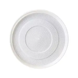 Factory Direct Sale 35cm Farm Opening Plate Feeding Plastic Plate Round Shape Poultry Chicken Feed Plate For Chicken