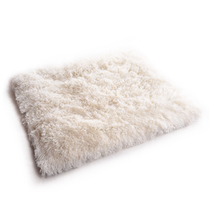 Multifulctional Plush Cat Bed with <b>Button</b> Pet Mat and Pet Bed Double Use with Long Hair Plush Fur Comfortable - Product Image 3