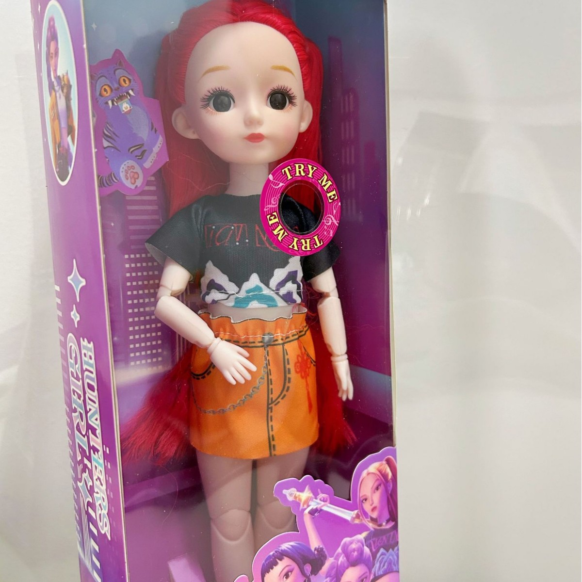 12-inch 3d eye light music red-haired single figure