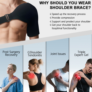 Adjustable <strong>Shoulder</strong> Ice Gel Pack Wrap Joint <strong>Support</strong> Brace <strong>for</strong> <strong>Rotator</strong> <strong>Cuff</strong> and Arm - Product Image 2